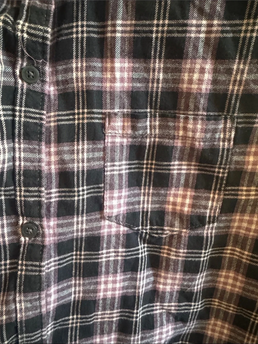 Black & Pink Plaid Button-Up Shirt Big Girls Size 14 Western Casual Country Top